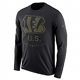 Men's Cincinnati Bengals Nike Salute to Service Sideline Legend Performance Long Sleeve T-Shirt Black,baseball caps,new era cap wholesale,wholesale hats